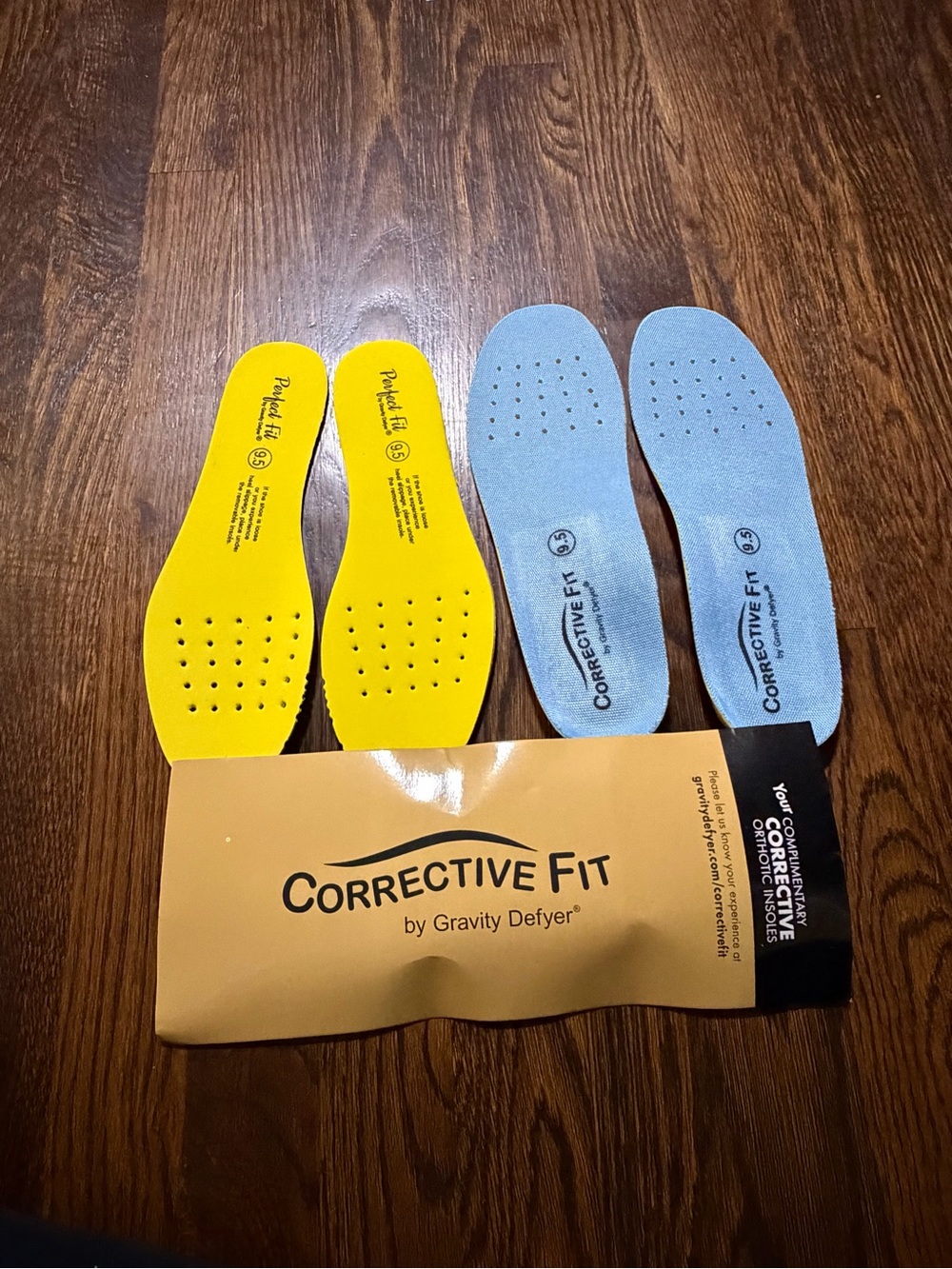 Corrective Fit Women's Orthotic Insoles - Yellow & Blue